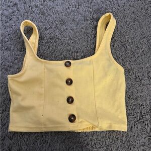 Yellow summer cropped top